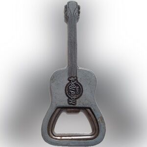 VTG HARD ROCK CAFE GUITAR BOTTLE OPENER COLLECTIBLE ORIGINAL PACKAGING 3 7/8”